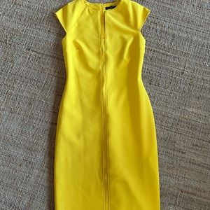 Zara Small Midi Yellow Dress